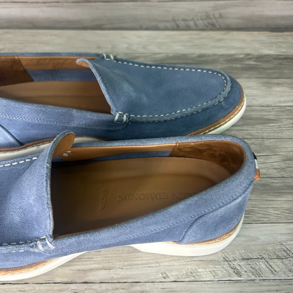 Allen Edmonds Wilder Mens 7D Blue Suede Venetian Slip-On Loafers‎